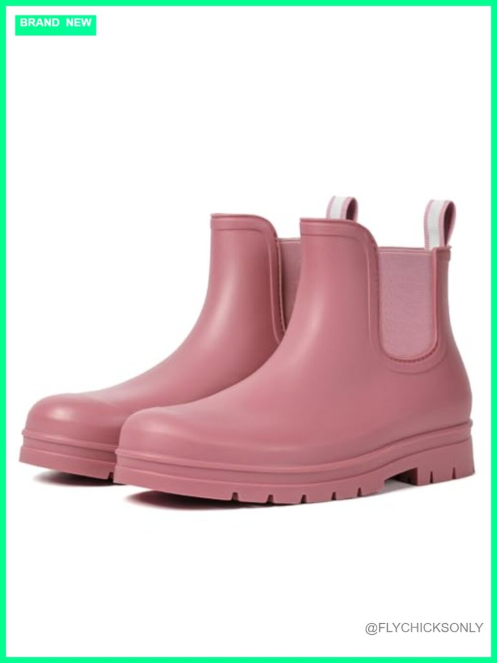 Waterproof Neoprene Chelsea Ankle Rain Boots Pull-On Slip Resistant Garden Work